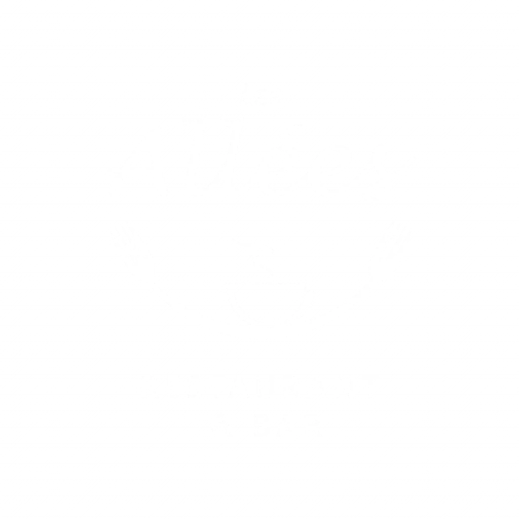logo principal blanc restaurant et bar des allées layrac